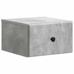 vidaXL Cabinet de chevet mural 2 Pièces Gris béton 34 5 x 33 x 20 cm
