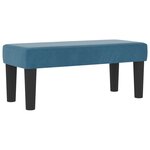 vidaXL Lit Box Spring avec Matelas & Banc Bleu Foncé 90x190 cm Velours