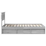 vidaXL Cadre de lit Gris Sonoma 90 x 190 cm Bois de pin massif