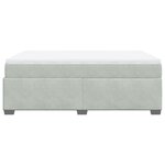 vidaXL Sommier à lattes de lit et matelas Gris clair 140x200cm Velours