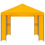 vidaXL Pavillon 4 × 3 m Jaune Polyester et Acier 190 gsm