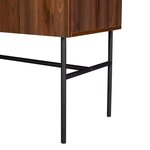 Buffet haut 2 portes 1 tiroir - Bois et métal - LODGE - 90 x 39 5 x 130