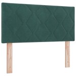Lit Box Spring vidaXL avec Matelas Vert Foncé Petit Double Velours