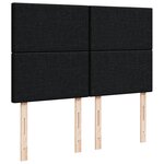 vidaXL Sommier à lattes de lit avec matelas Noir 160x200 cm Tissu