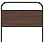vidaXL Tête de lit chêne marron 107 cm acier et bois d'ingénierie