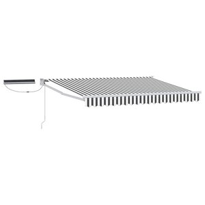 vidaXL Auvent rétractable électrique Anthracite et blanc 3 x 2 5 m