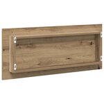 vidaXL Miroir de Salle de Bain Chêne Artisan Bois d'ingénierie  Verre