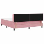 vidaXL Lit à ressorts avec matelas noir 100x200 cm en velours Rose