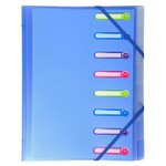 Trieur 3 rabats 8 comp PP Chromaline ,couleurs assorties EXACOMPTA