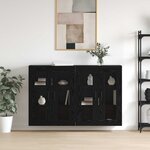 vidaXL Armoires Murailles 2 Pièces Chêne noir 69 5 x 34 x 90 cm