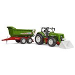 Bruder 03452 - Roadmax tracteur avec chargeur avant et remorque basculante