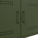 vidaXL Table basse vert olive 68x50x50 5 cm acier laminé à froid