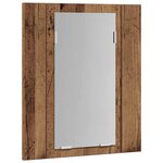 vidaXL Armoire de salle de bain à miroir LED vieux bois 40x12x45 cm