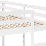 vidaXL Lit superposé triple blanc 200x200/80x200 cm bois de pin massif
