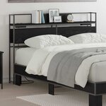 vidaXL Tête de lit de rangement Chêne noir 120 cm Bois d'ingénierie