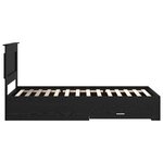 vidaXL Cadre de lit avec tiroir avec tête de lit Bois d'ingénierie