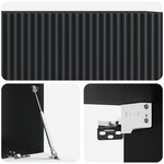 vidaXL Meuble TV mural 78 5 x 41 x 30 cm Noir Bois d'ingénierie