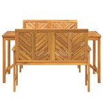 vidaXL Ensemble de salle à manger de jardin 3 pièces en bois d'acacia