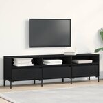 vidaXL Meuble TV Chêne noir 150 x 30 x 44.5 cm Bois d'ingénierie