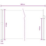 vidaXL Store latéral rétractable 600 x 180 cm Polyester Rectangulaire