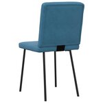 vidaXL Chaises à manger lot de 6 bleu velours