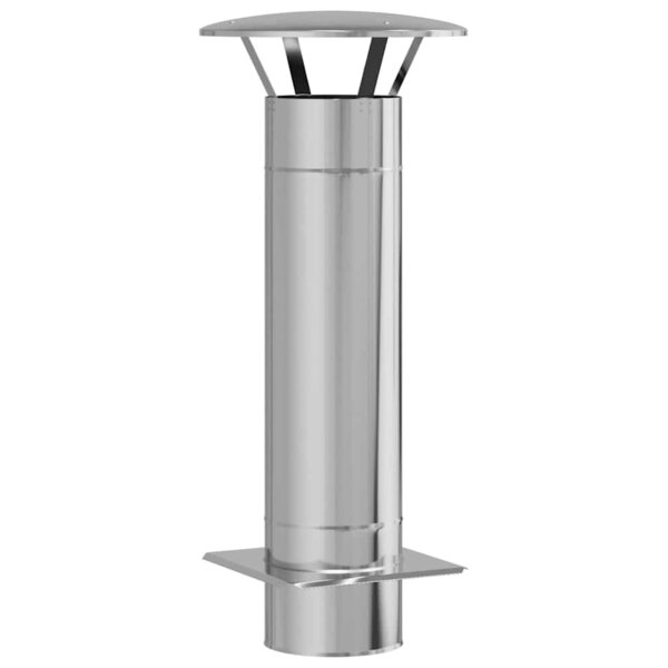 vidaXL Extension de Conduit Argenté 35 x 35 x 82 cm Acier inoxydable