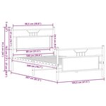 vidaXL Cadre de lit sans matelas chêne sonoma 100x200 cm