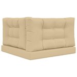 vidaXL Coussin de canapé d'extérieur 3 Pièces Beige Polyester