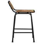 vidaXL Tabourets de bar lot de 4 bois massif manguier brut