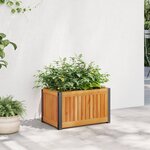 vidaXL Jardinière 45x30x27 5 cm bois massif d'acacia et acier