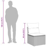 vidaXL Ensemble de 3 Canapés de Jardin avec Coussins Gris Rattan Poly
