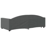 vidaXL Lit de jour avec gigogne sans matelas gris foncé 90x200 cm