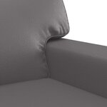 vidaXL Canapé à 2 places Gris 120 cm Similicuir
