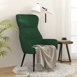 vidaXL Fauteuil inclinable Vert foncé Tissu