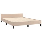 vidaXL Cadre de lit avec tête de lit Cappuccino 140x200 cm Similicuir