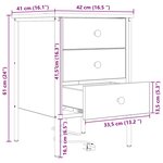 vidaXL Armoires de chevet avec tiroir 2 Pièces Chêne fumé 42 x 41 x 61 cm
