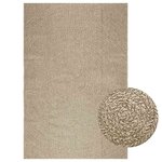 vidaXL Tapis ZIZUR beige 160x230 cm aspect de jute intérieur extérieur