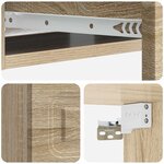 vidaXL Table d'appoint murale Chêne Sonoma 59 x 34 5 x 17 cm