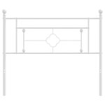 vidaXL Tête de lit métal blanc 100 cm