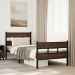 vidaXL Cadre de lit sans matelas avec tête de lit et pied de lit