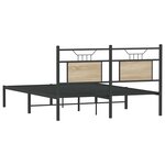 vidaXL Cadre de lit sans matelas chêne sonoma 137x190 cm