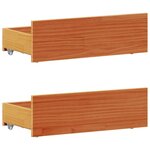 vidaXL Cadre de lit sans matelas avec tête de lit 100x200 cm bois pin
