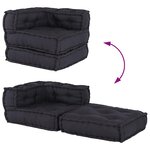 vidaXL Pouf modulaire anthracite 70x70x54 tissu