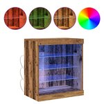 Buffet vidaXL avec lumières LED Bois ancien 60 5x37x67 cm