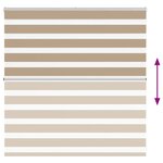 vidaXL Store zèbre marron sable largeur du tissu 140 9 cm polyester