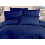 Parure de lit - housse de couette 220 x 240 + 2 taies d'oreiller 60 x 60 70 polyester - Bleu