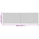 vidaXL Tapis rectangulaire marron 60x200 cm bambou
