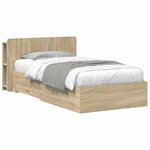 vidaXL Cadre de lit avec rangement Chêne Sonoma 80 x 200 cm