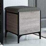 vidaXL Banc de rangement sonoma gris 42x42x45 cm bois d'ingénierie