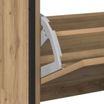 vidaXL Cabinet à chaussures avec 4 tiroirs rabattables Chêne artisanal 100x34x112 cm